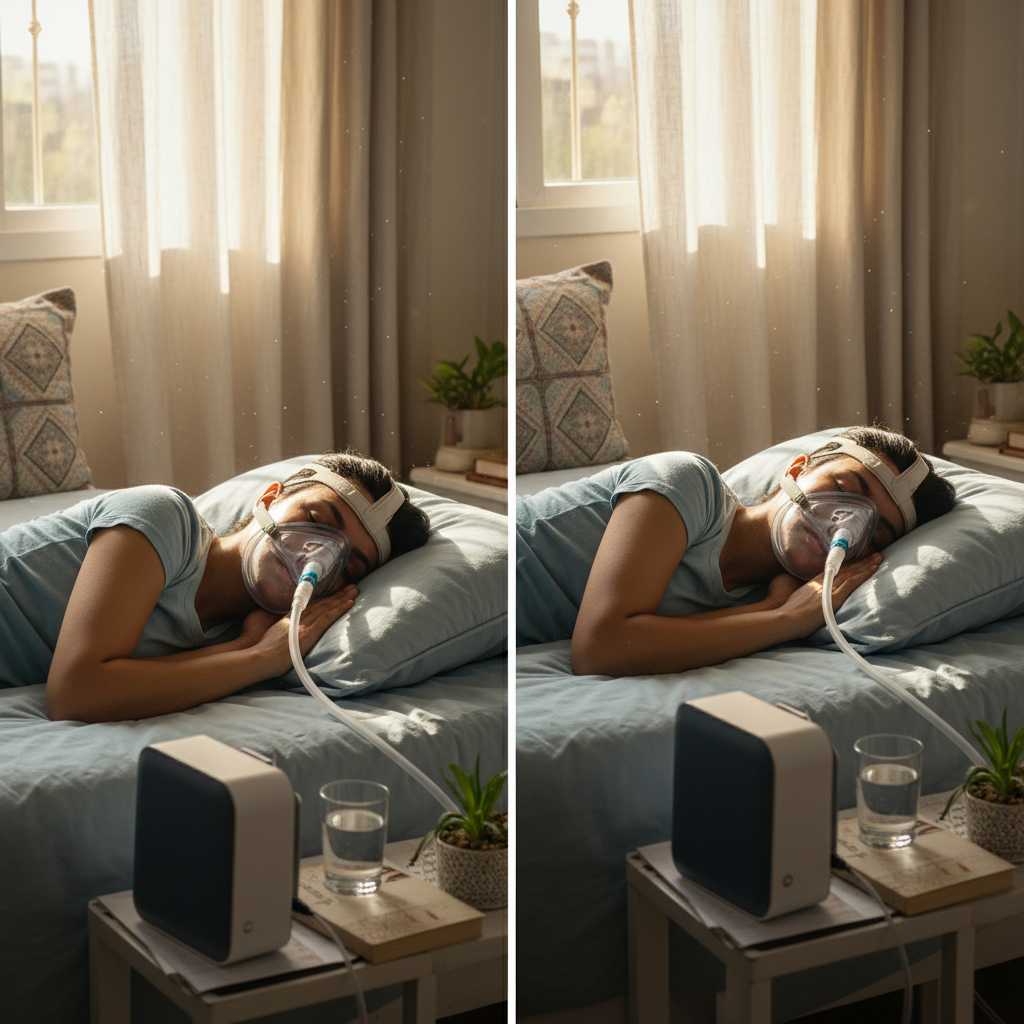 صورة توضيحية لمقال الفرق بين Full Face Mask و Nasal Mask: دليلك لاختيار الماسك المناسب لجهاز CPAP/BiPAP