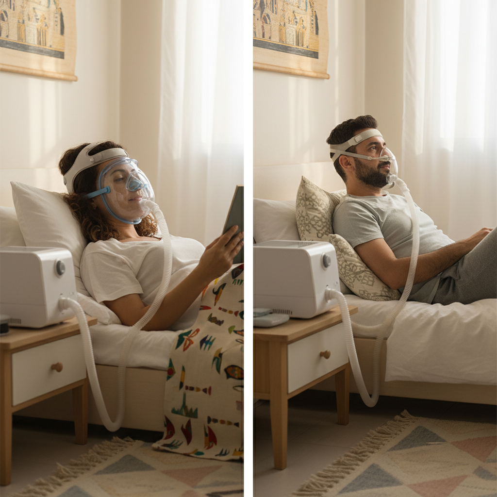صورة توضيحية لمقال الفرق بين Full Face Mask و Nasal Mask: دليلك لاختيار قناع التنفس المناسب
