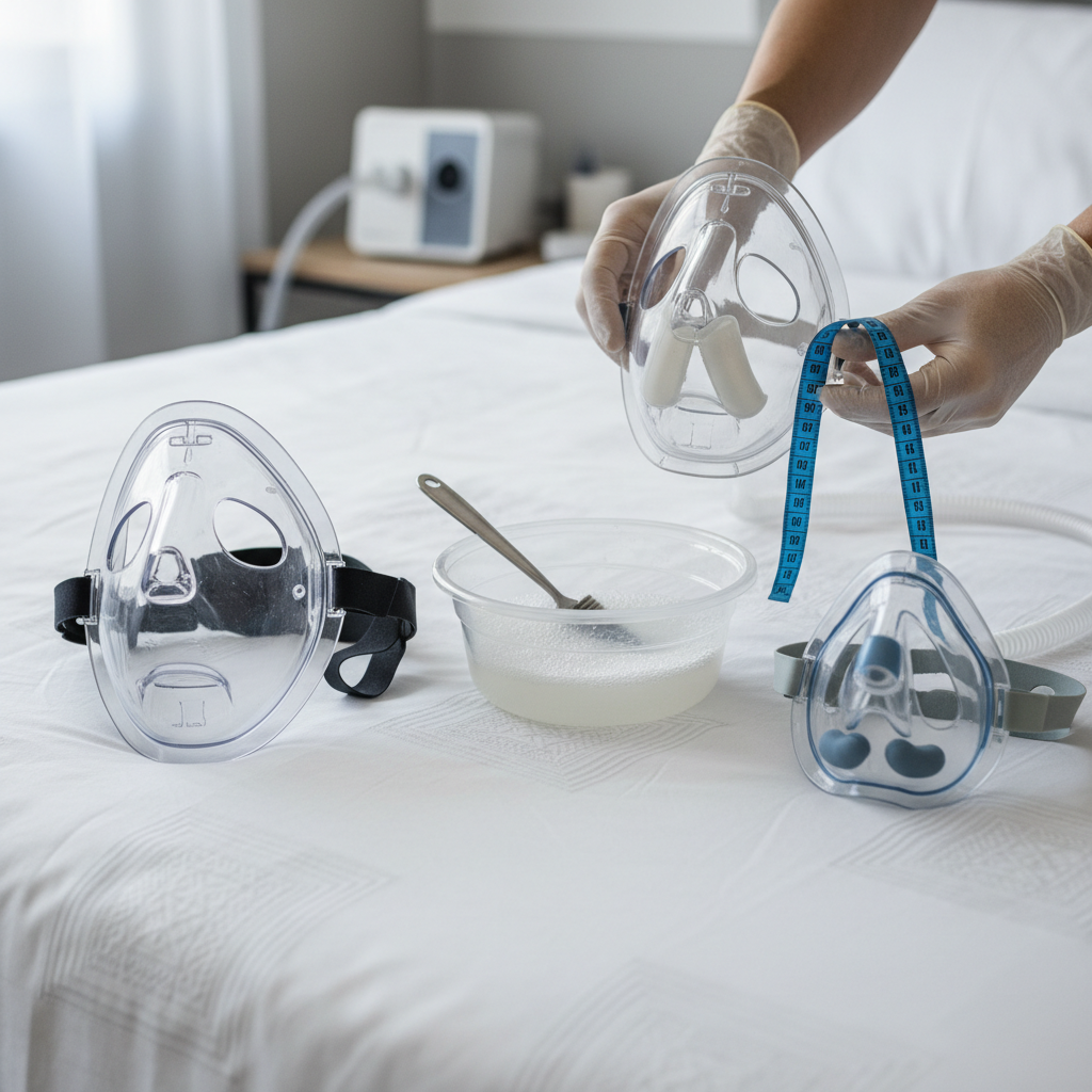 صورة توضيحية عملية مرتبطة بموضوع الفرق بين Full Face Mask و Nasal Mask: دليلك لاختيار قناع التنفس المناسب لجهاز CPAP أو BiPAP في مصر